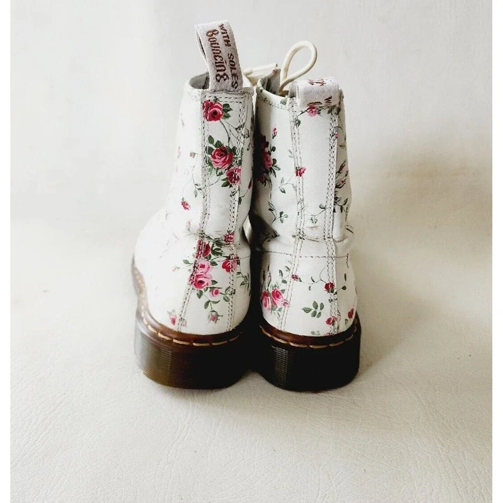 Dr Marten 1460 Portland Rose Combat Lace Up White RARE Limited Edition 8 - Picture 5 of 11